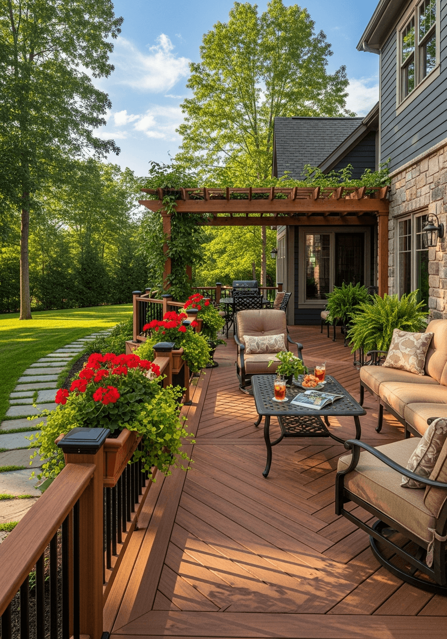 Sample custom deck and pergola (placeholder image — drop in real project photo)
